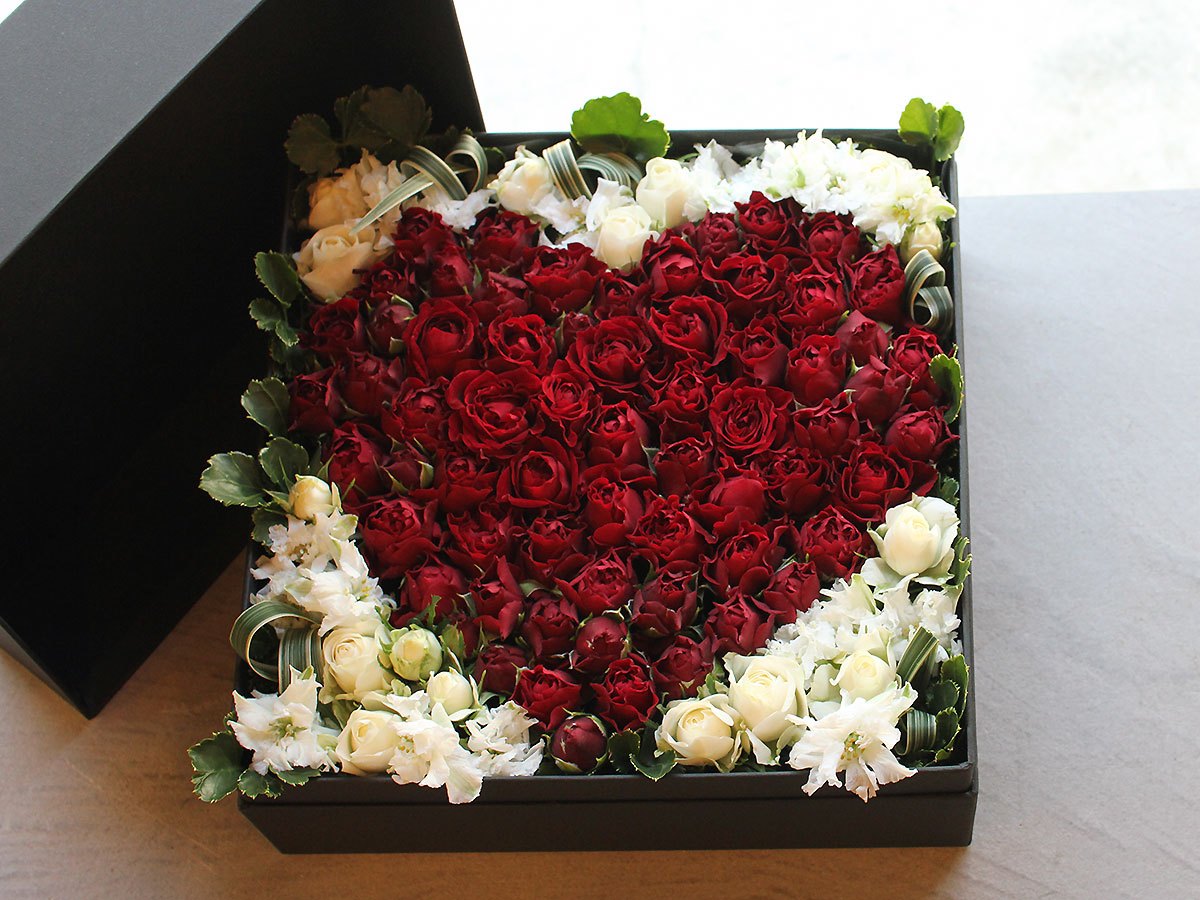 Heart Rose Box Arrangement