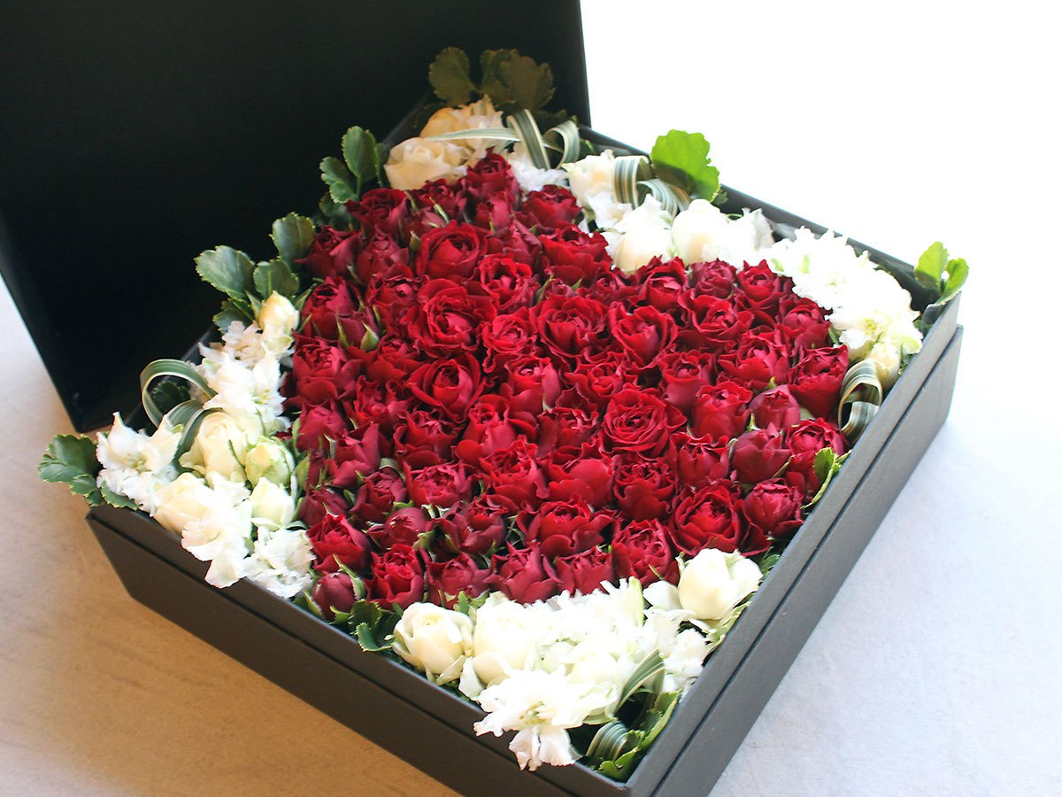Heart Rose Box Arrangement