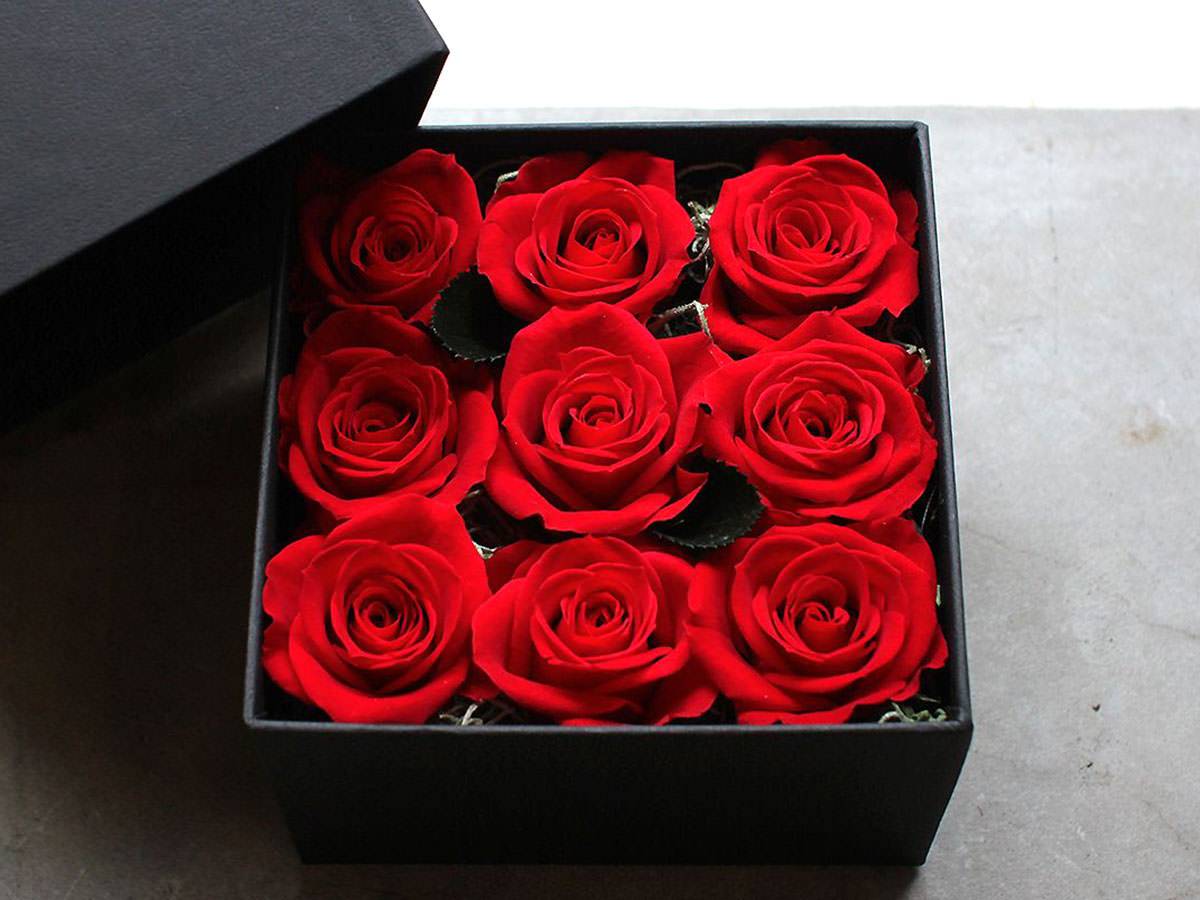 nine roses box arrangement s